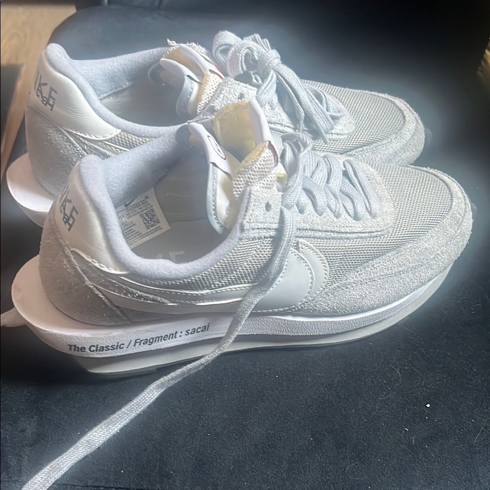 Nike Sacai Gray and White  Sneakers